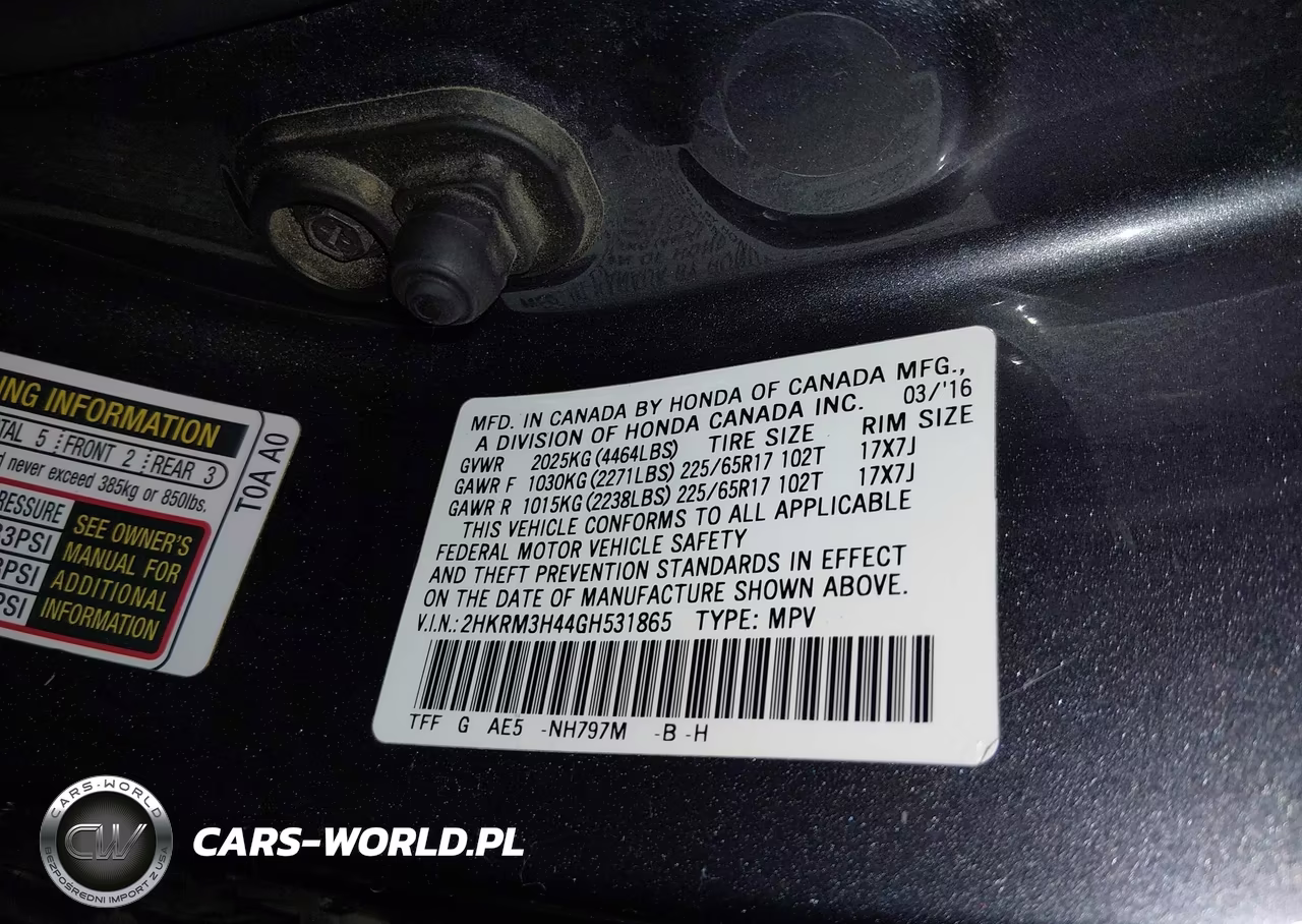 2016 Honda Cr-V Se VIN:2HKRM3H44GH531865 - 9