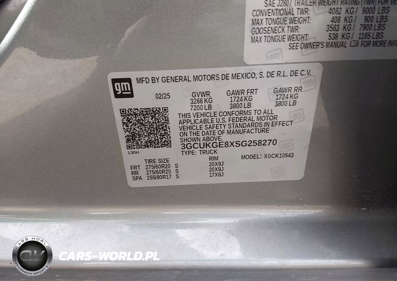 2025 Chevrolet Silverado 1500 VIN:3GCUKGE8XSG258270 - 9