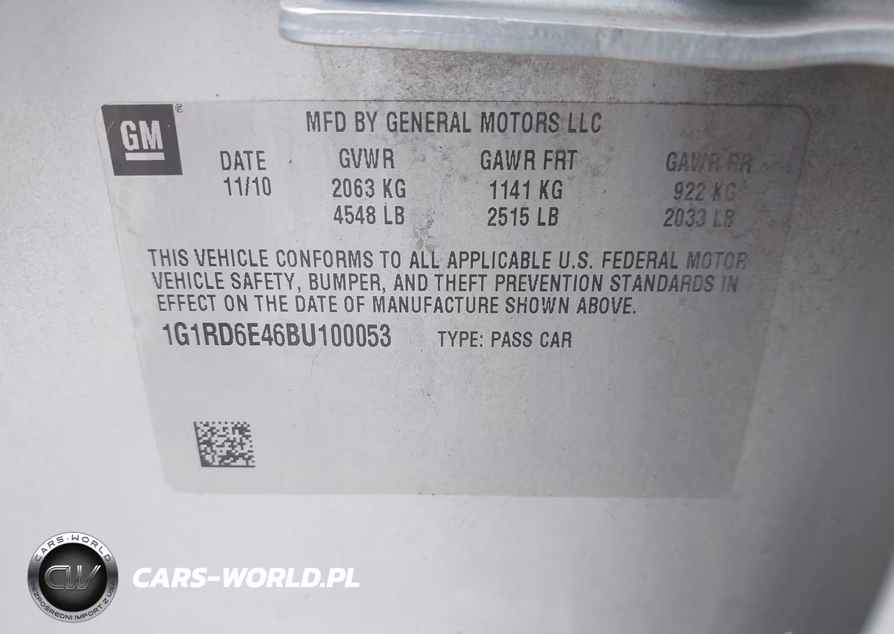 2011 Chevrolet Volt VIN:1G1RD6E46BU100053 - 9