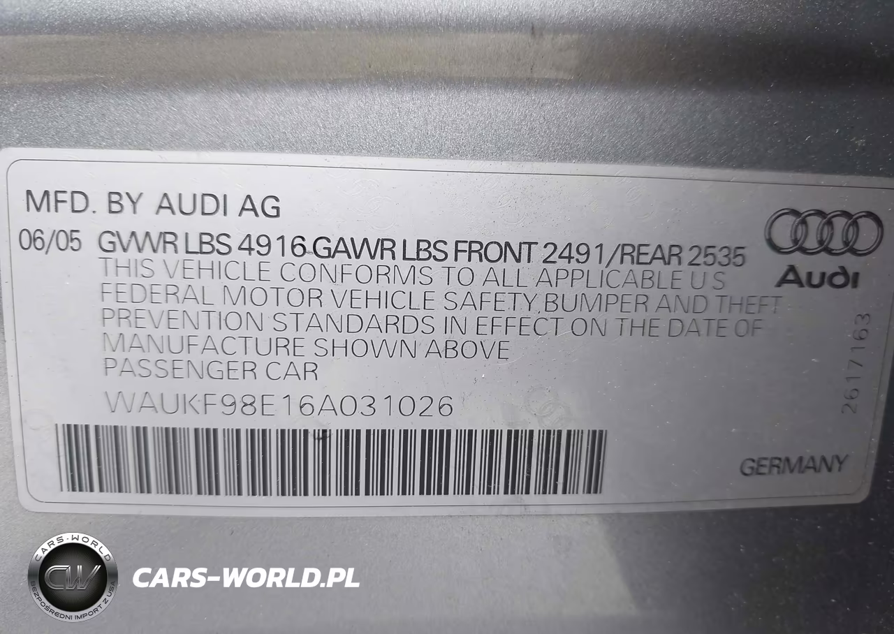 2006 Audi A4 2.0T Avant VIN:WAUKF98E16A031026 - 9