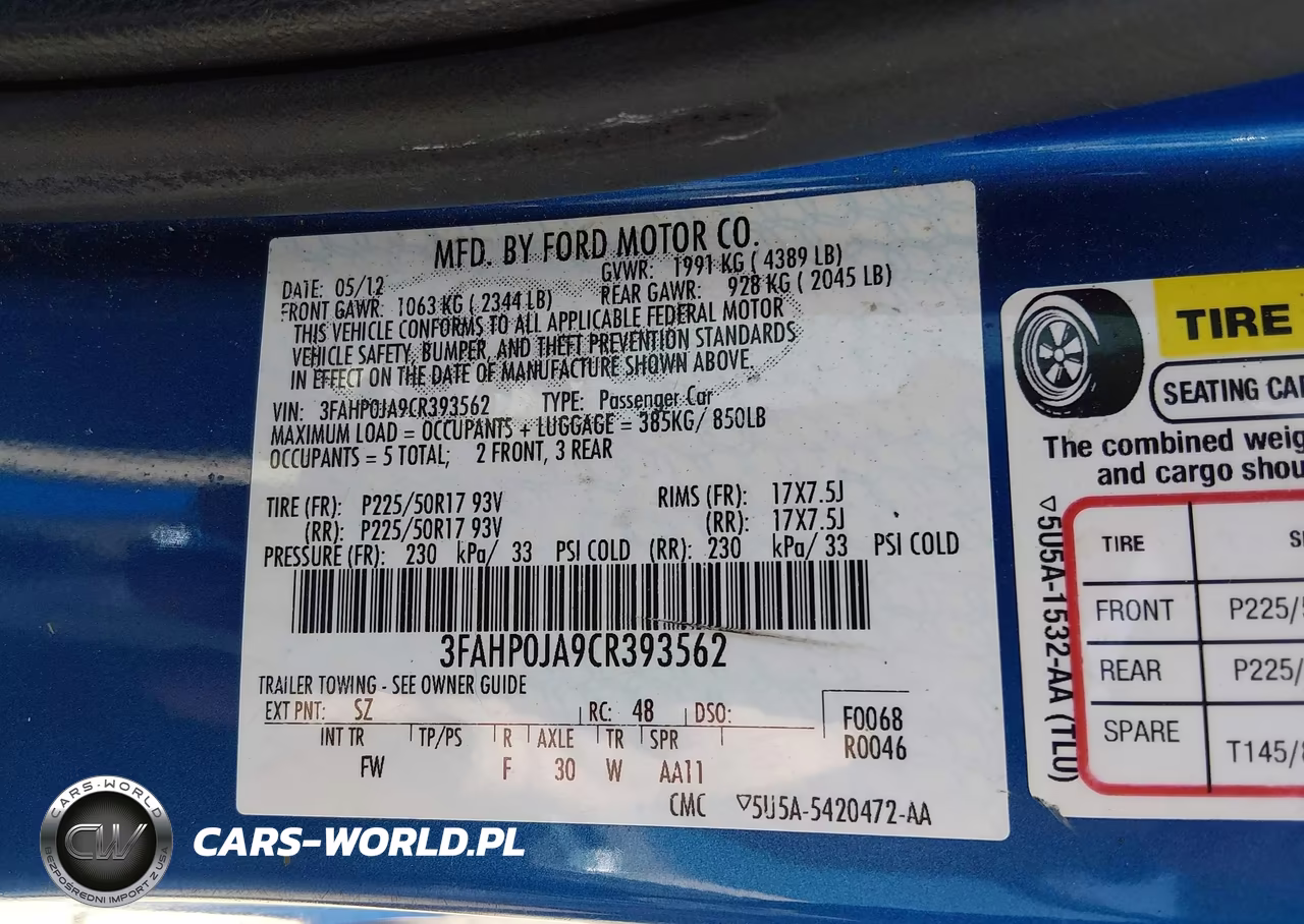 2012 Ford Fusion Sel VIN:3FAHP0JA9CR393562 - 9