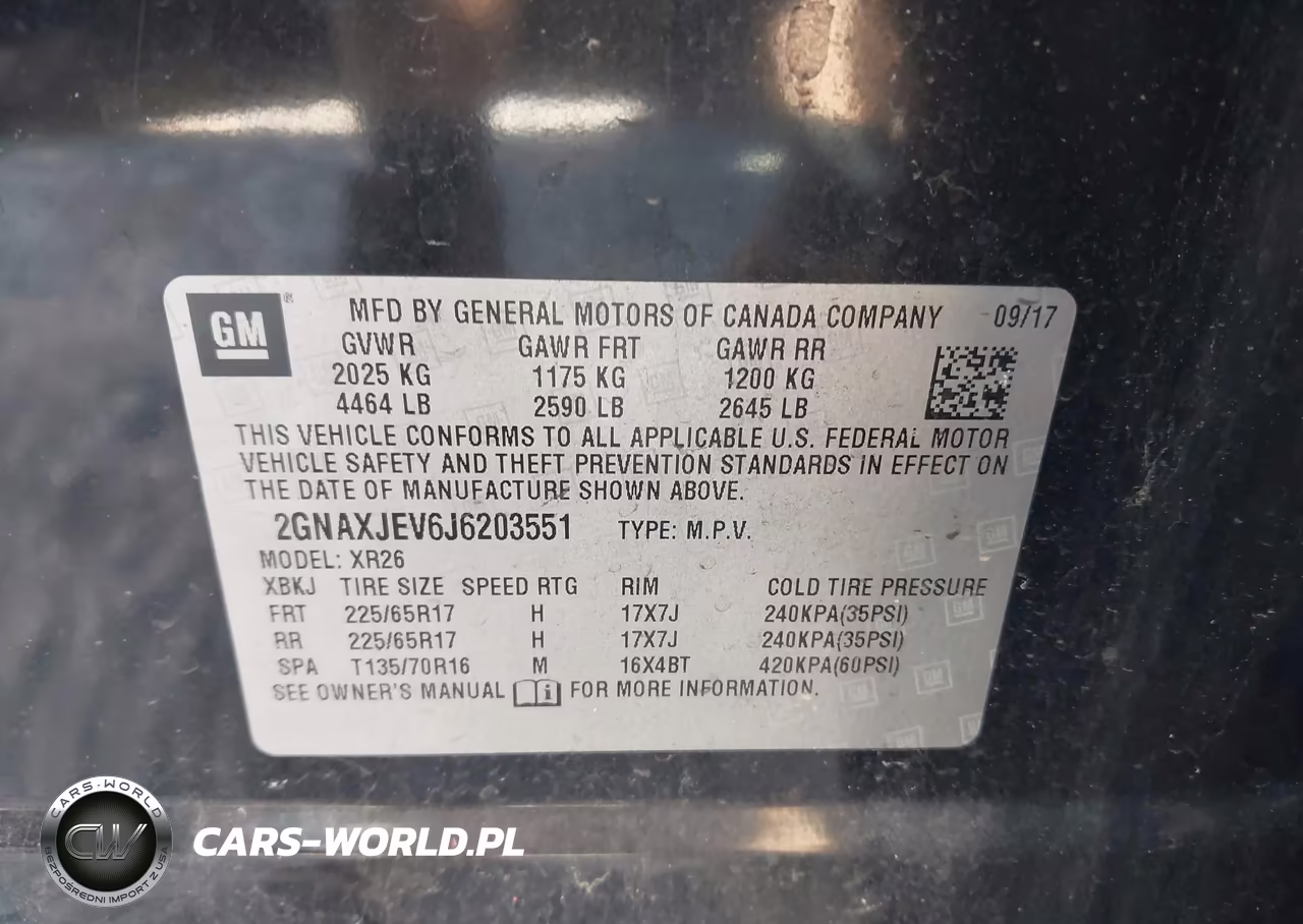 2018 Chevrolet Equinox Lt VIN:2GNAXJEV6J6203551 - 9