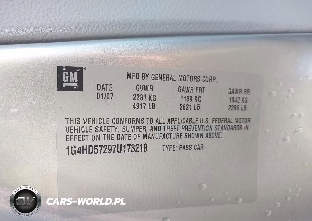 2007 Buick Lucerne Cxl VIN:1G4HD57297U173218 - 9
