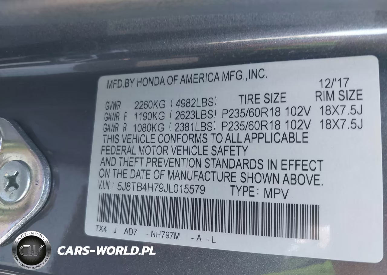 2018 Acura Rdx Advance Package VIN:5J8TB4H79JL015579 - 9