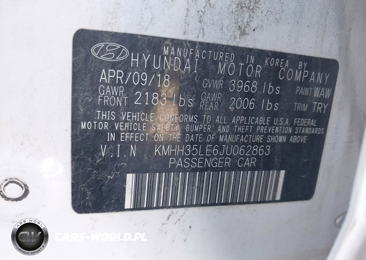 2018 Hyundai Elantra Gt VIN:KMHH35LE6JU062863 - 9