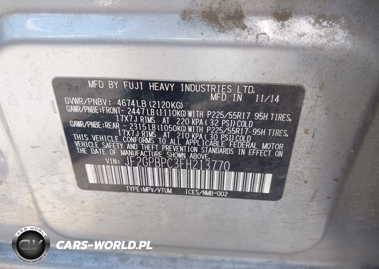 2015 Subaru Xv Crosstrek Hybrid Touring VIN:JF2GPBPC3FH213770 - 9