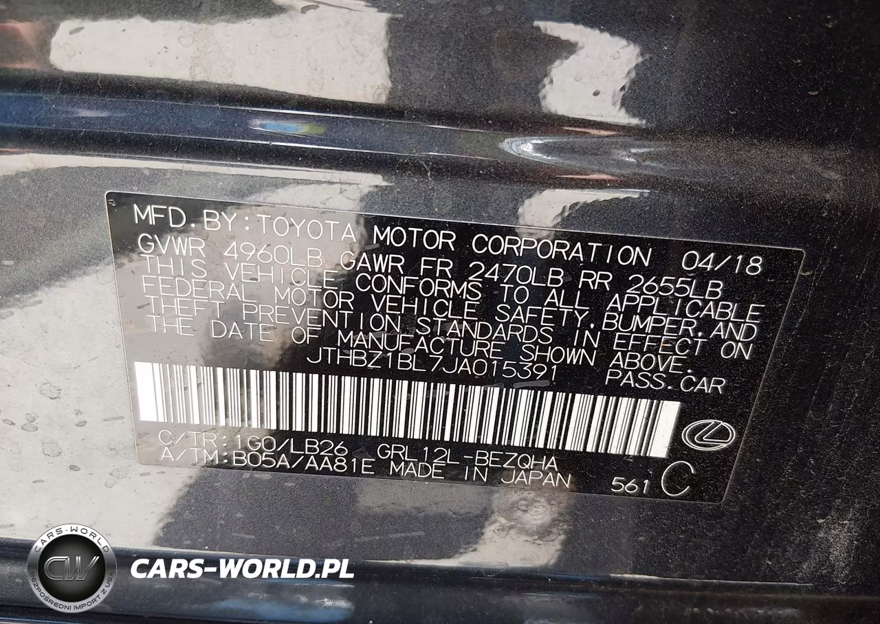 2018 Lexus Gs 350 F Sport VIN:JTHBZ1BL7JA015391 - 9