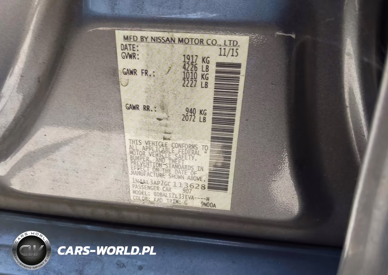 2016 Nissan Altima 2.5 Sv VIN:1N4AL3AP7GC113628 - 9