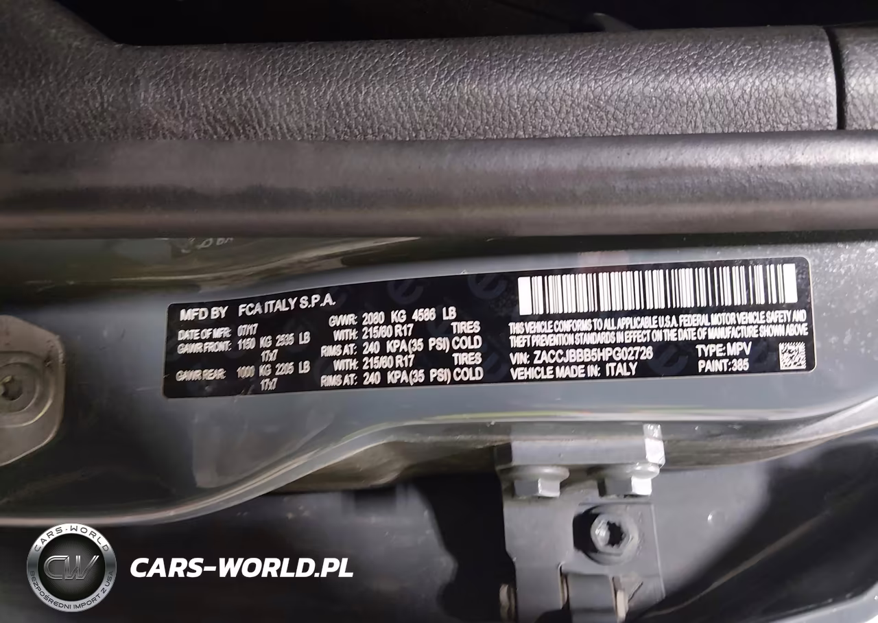 2017 Jeep Renegade Latitude VIN:ZACCJBBB5HPG02726 - 9