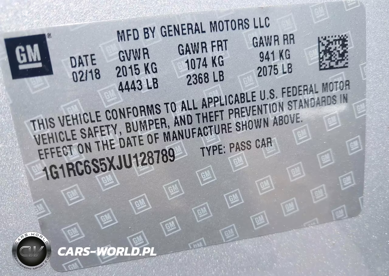 2018 Chevrolet Volt Lt VIN:1G1RC6S5XJU128789 - 9