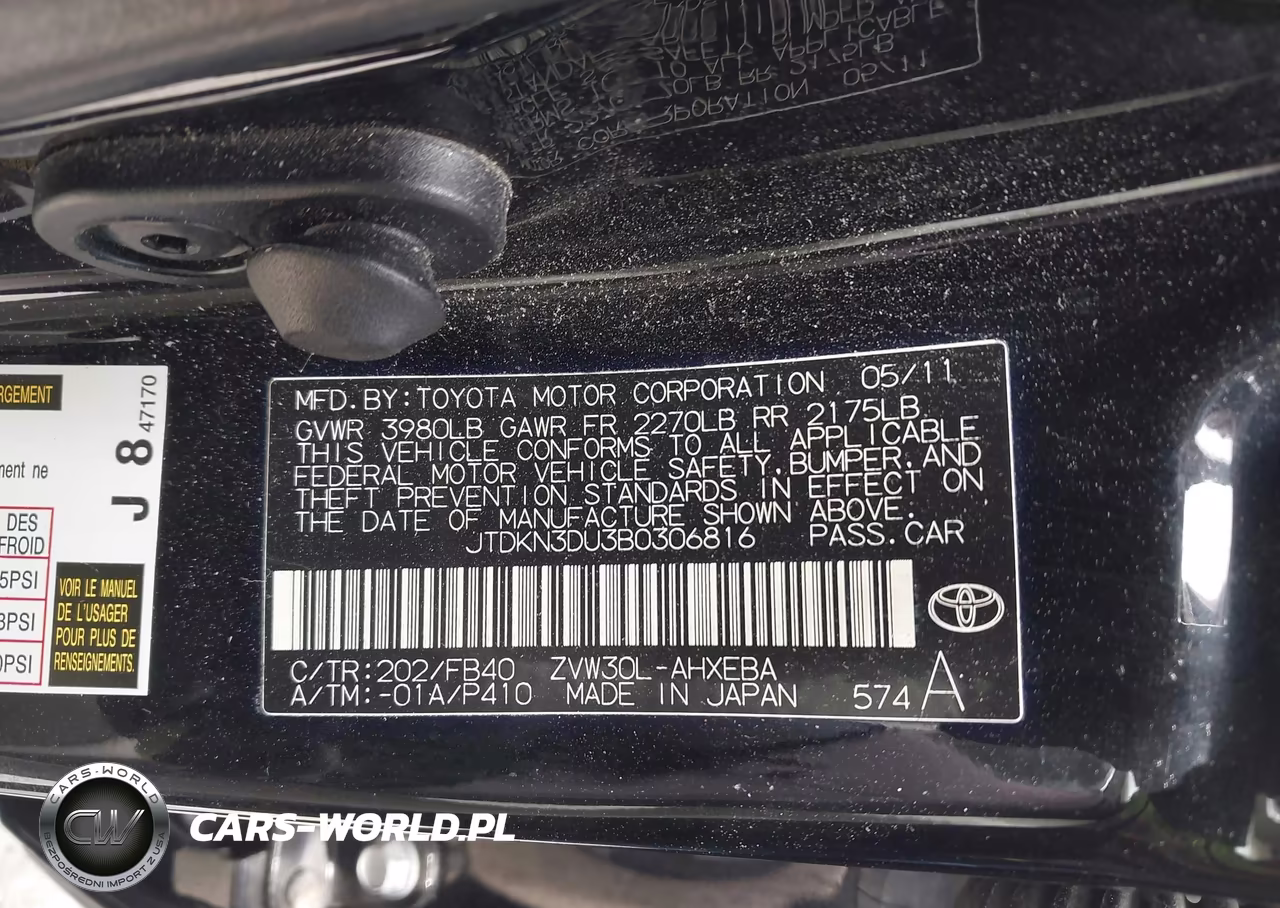 2011 Toyota Prius Three VIN:JTDKN3DU3B0306816 - 9