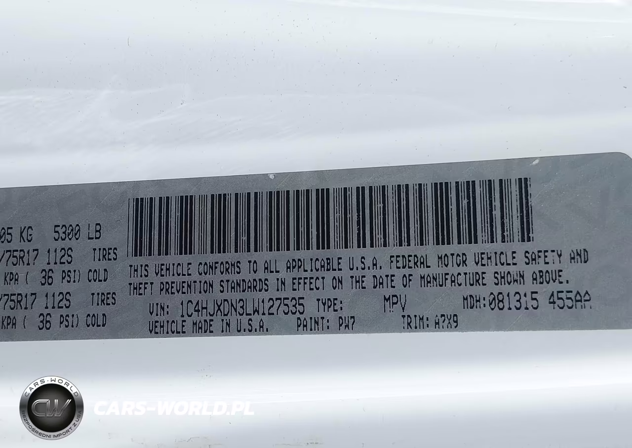2020 Jeep Wrangler Unlimited Sport S 4X4 VIN:1C4HJXDN3LW127535 - 9