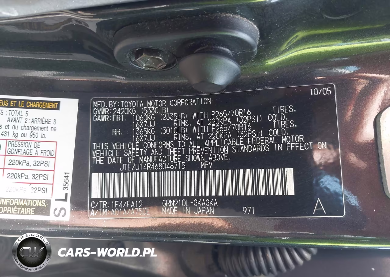 2006 Toyota 4Runner Sr5 V6 VIN:JTEZU14R468048715 - 9