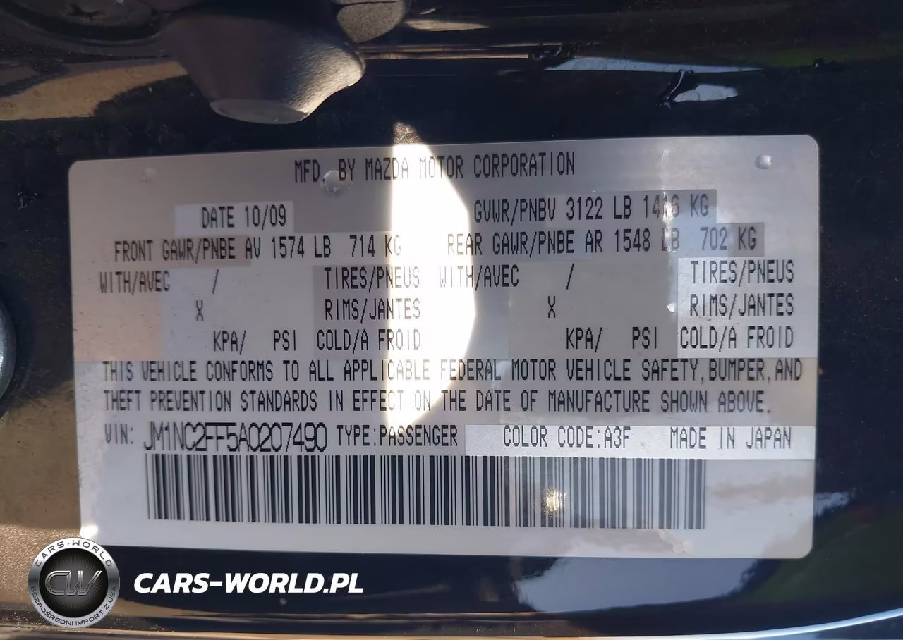 2010 Mazda Mx-5 Miata Grand Touring VIN:JM1NC2FF5A0207490 - 9