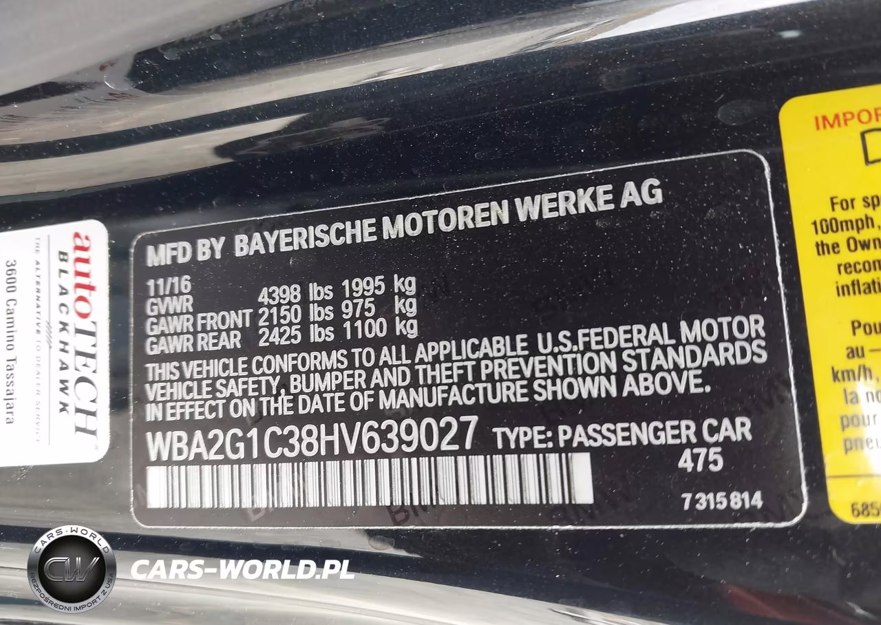 2017 BMW M240I VIN:WBA2G1C38HV639027 - 9