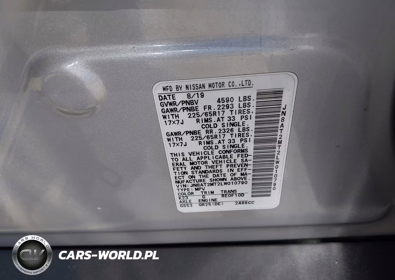2020 Nissan Rogue Sv Fwd VIN:JN8AT2MT2LW010790 - 9