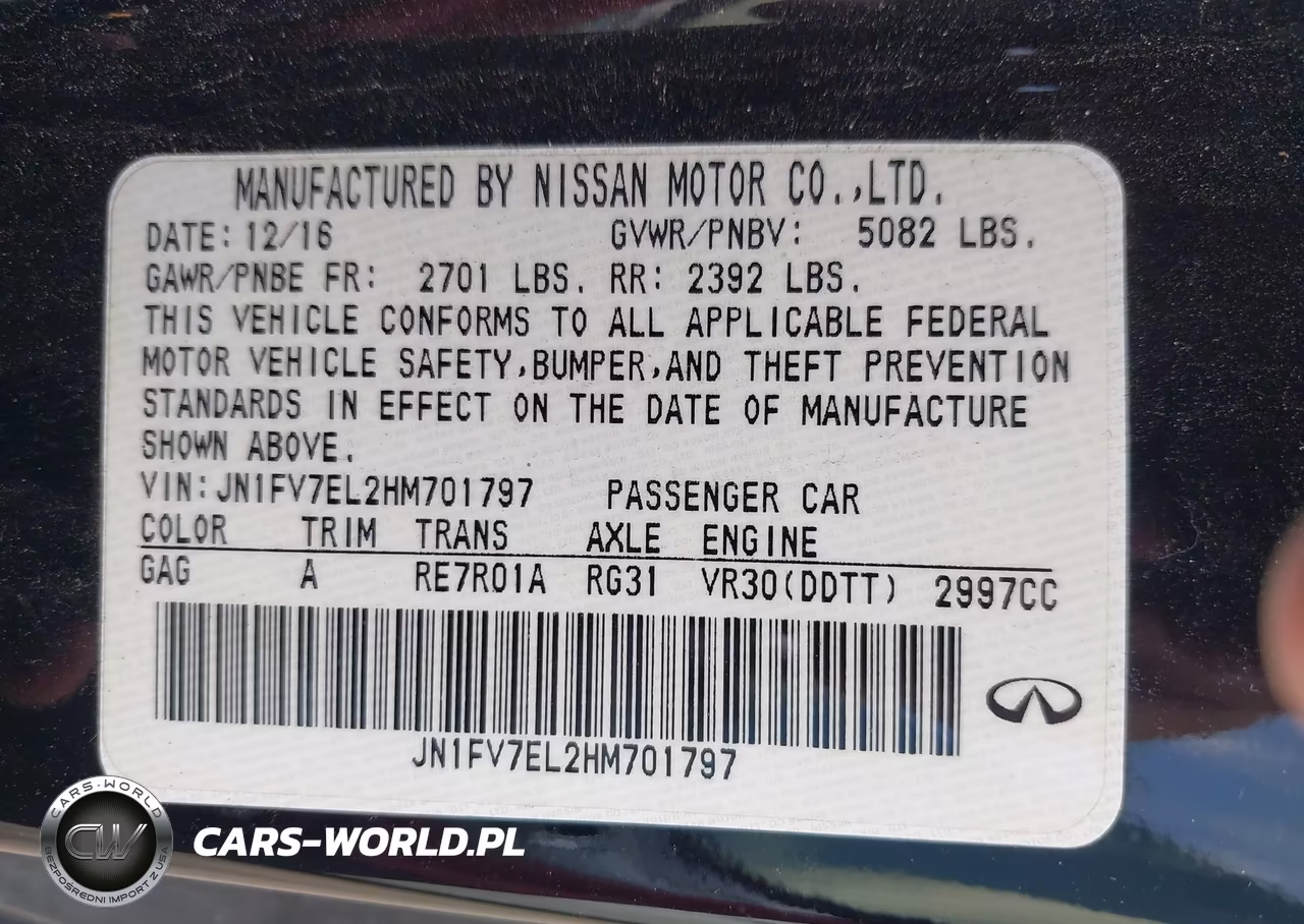 2017 Infiniti Q60 3.0T Red Sport 400 VIN:JN1FV7EL2HM701797 - 9