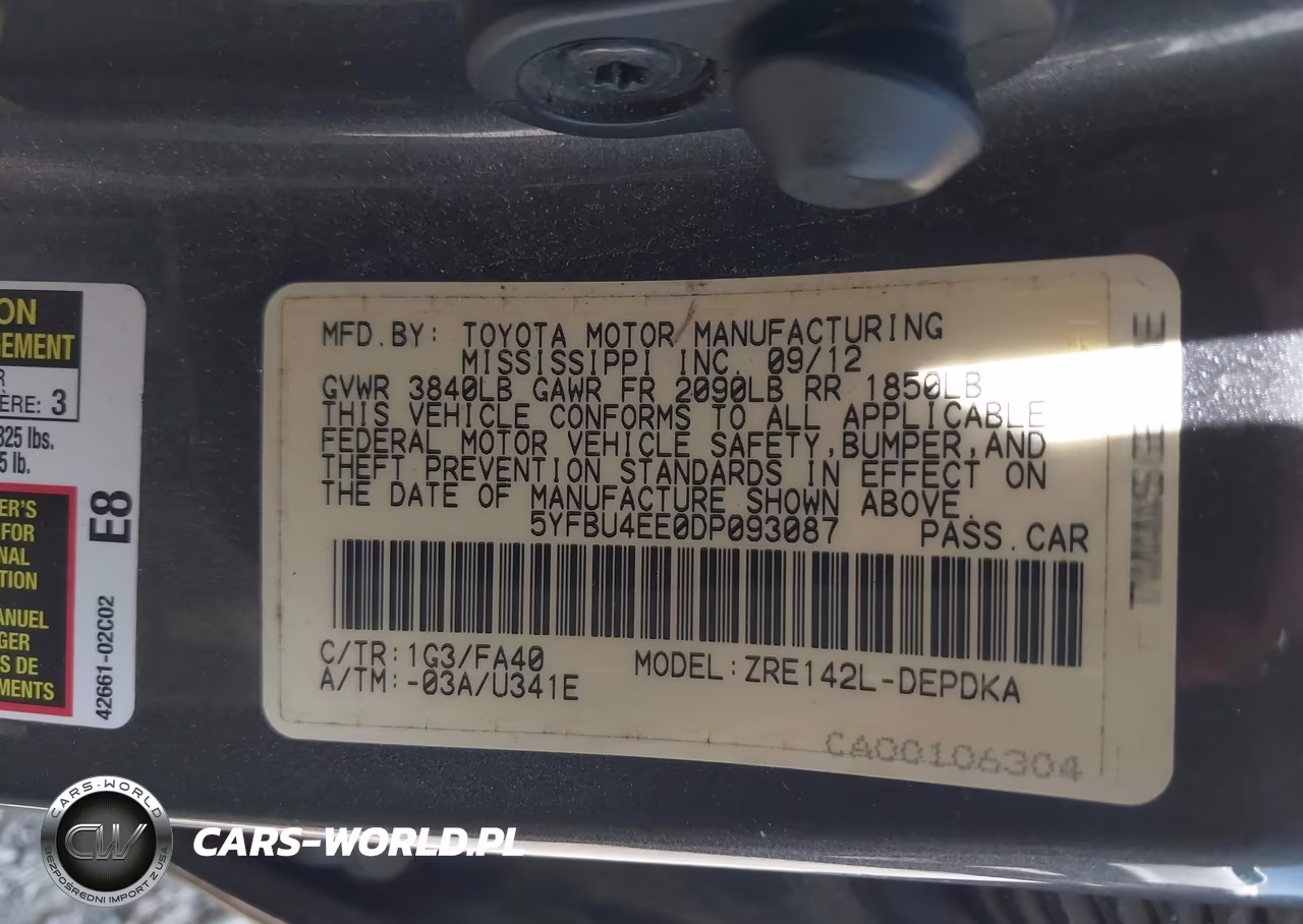 2013 Toyota Corolla L VIN:5YFBU4EE0DP093087 - 9