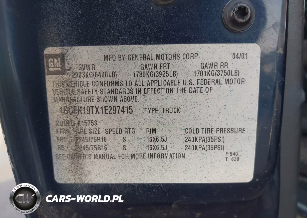 2001 Chevrolet Silverado 1500 Ls VIN:1GCEK19TX1E297415 - 9