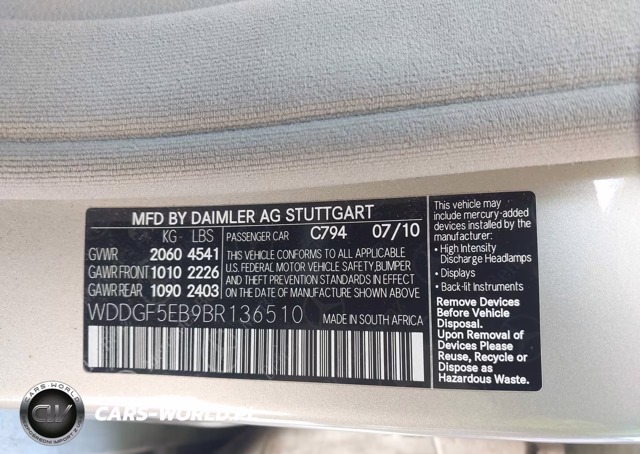 2011 Mercedes-Benz C 300 Sport VIN:WDDGF5EB9BR136510 - 9