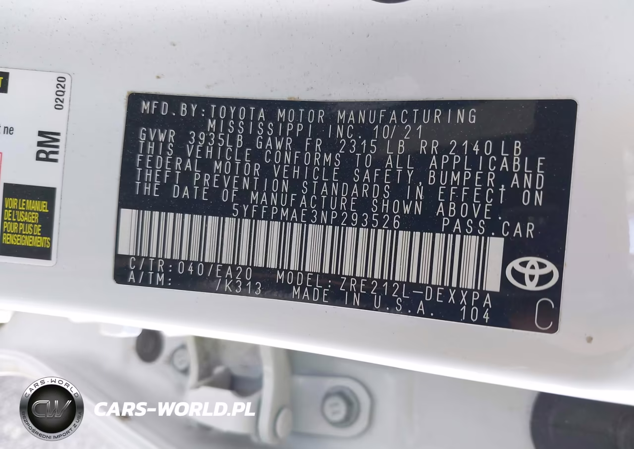 2022 Toyota Corolla Xle VIN:5YFFPMAE3NP293526 - 9