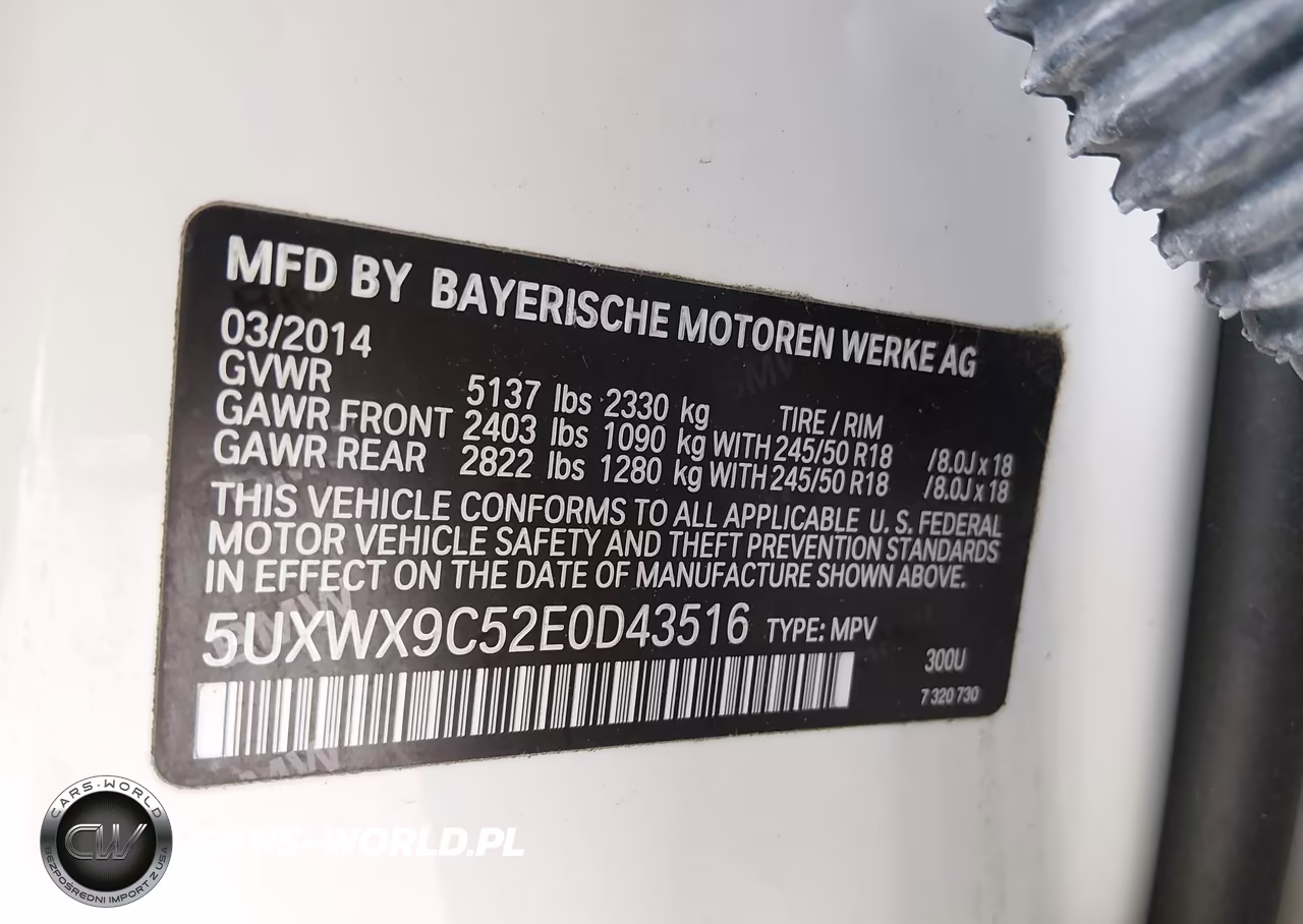 2014 BMW X3 xDrive28I VIN:5UXWX9C52E0D43516 - 9