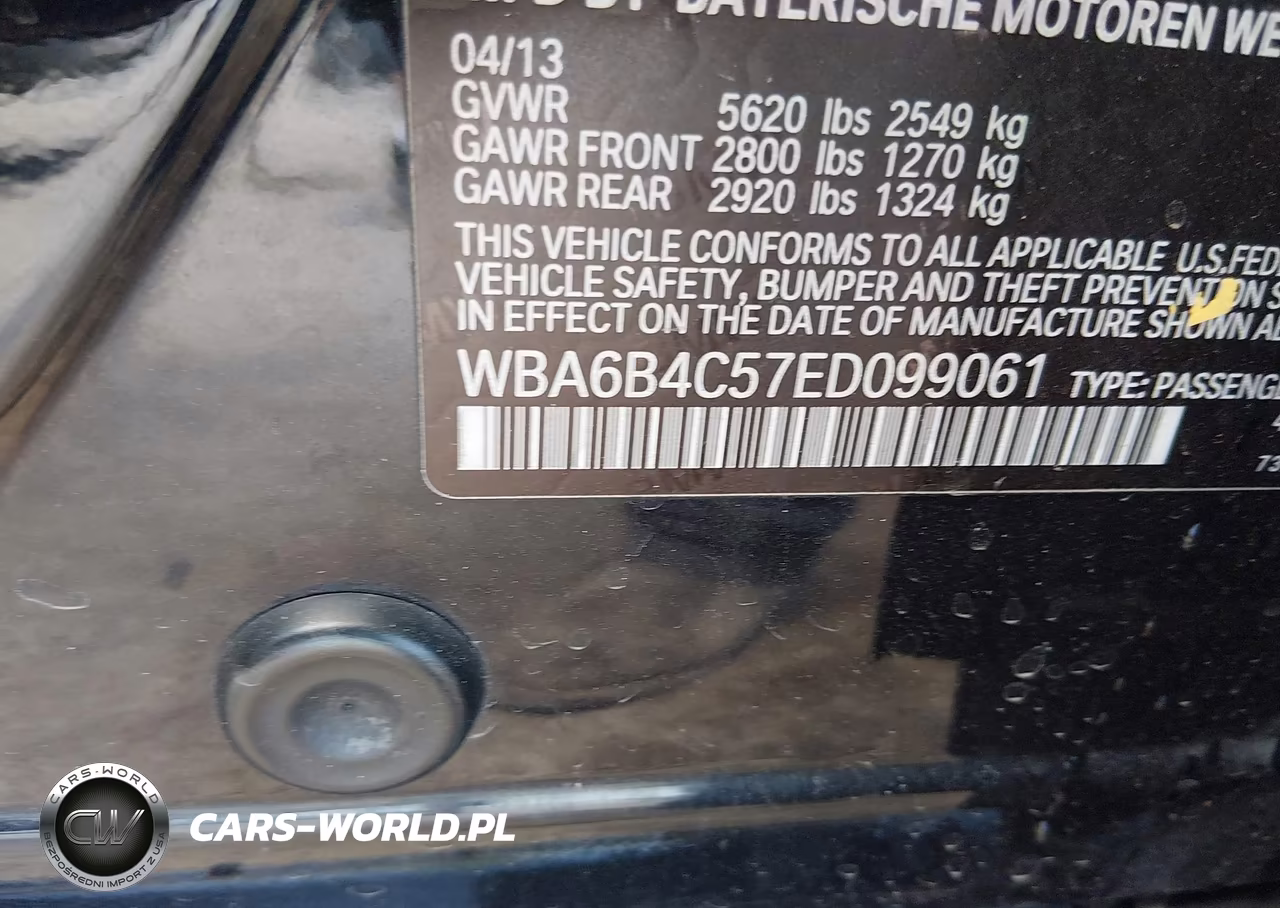 2014 BMW 650I Gran Coupe xDrive VIN:WBA6B4C57ED099061 - 8