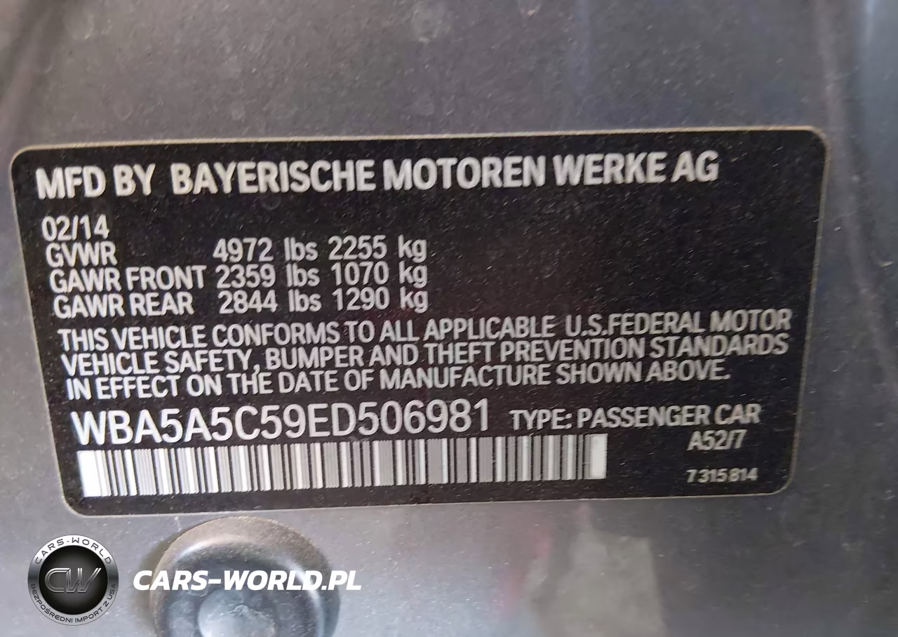 2014 BMW 528I VIN:WBA5A5C59ED506981 - 9