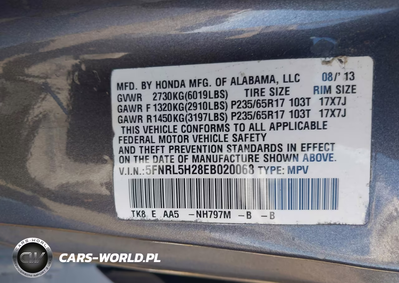 2014 Honda Odyssey Lx VIN:5FNRL5H28EB020068 - 9
