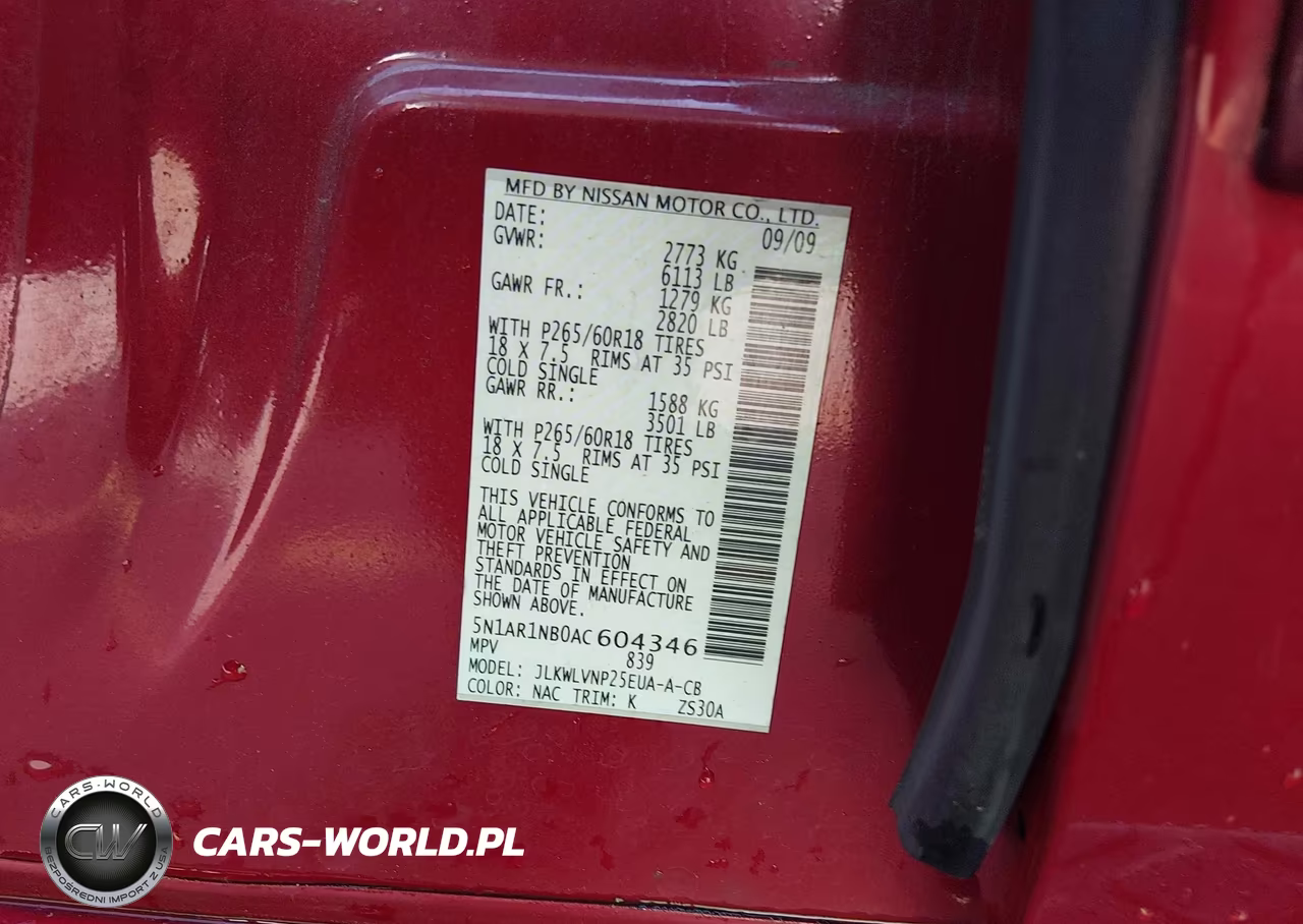 2010 Nissan Pathfinder Le VIN:5N1AR1NB0AC604346 - 9