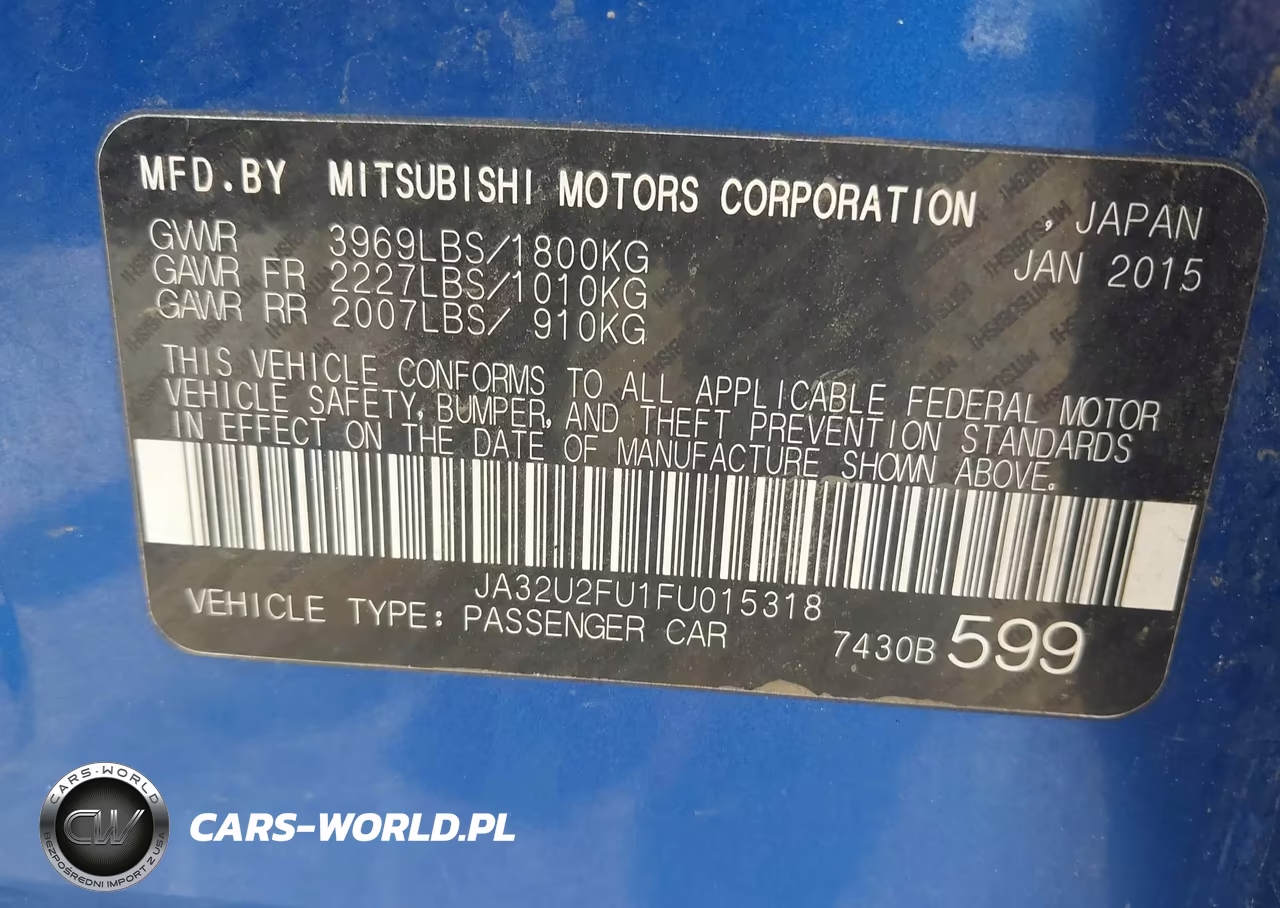 2015 Mitsubishi Lancer Es VIN:JA32U2FU1FU015318 - 9