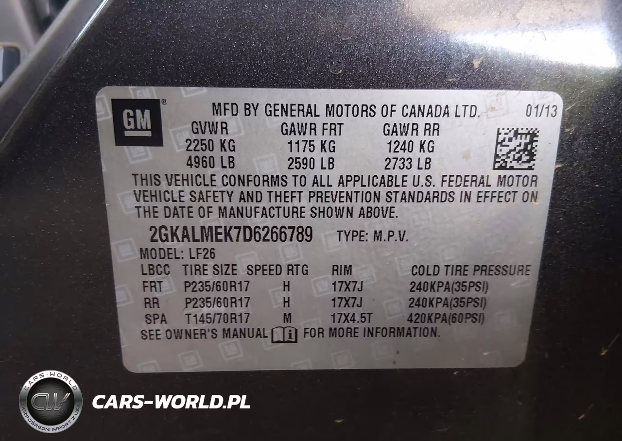2013 GMC Terrain Sle-1 VIN:2GKALMEK7D6266789 - 9