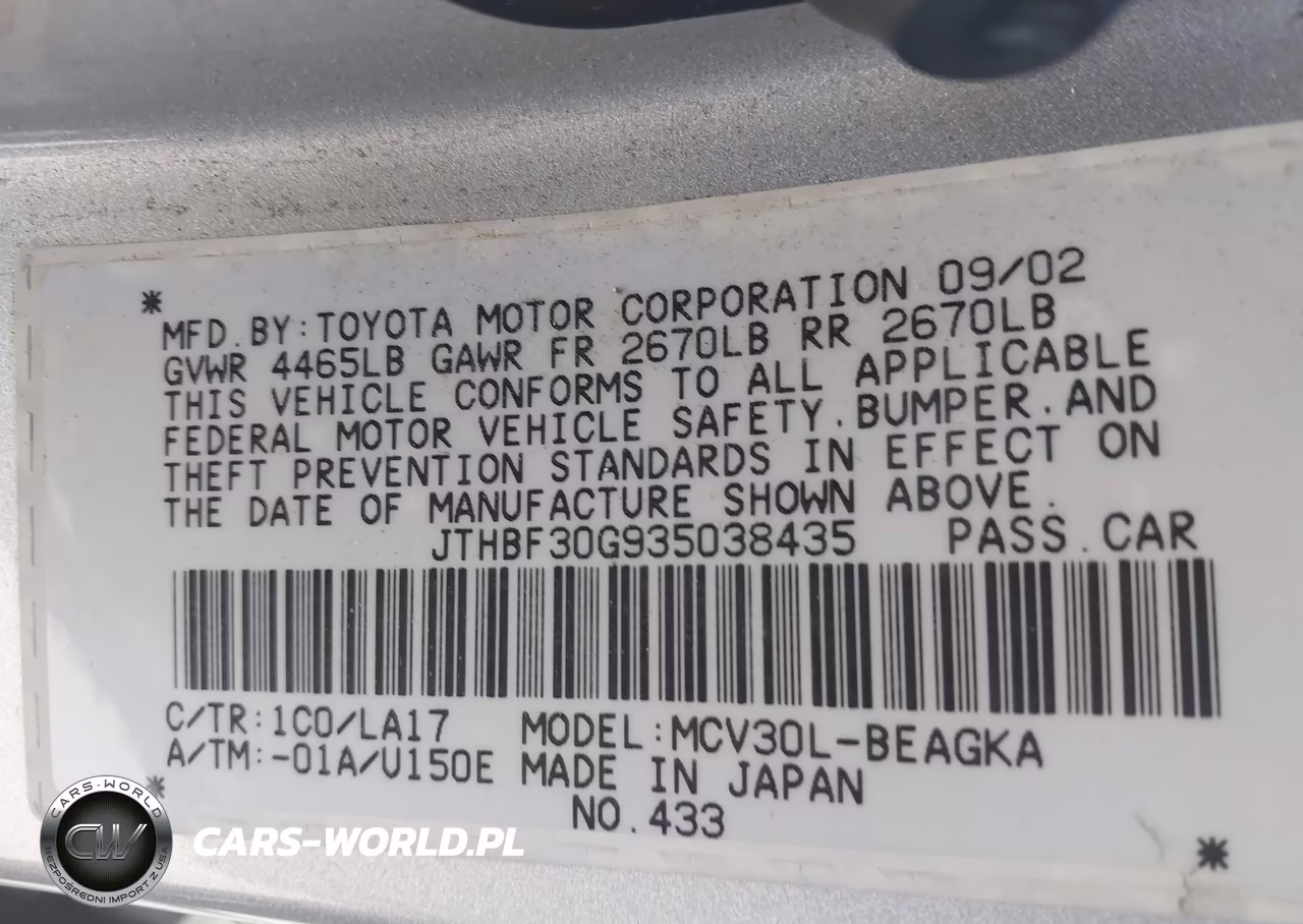 2003 Lexus Es 300 VIN:JTHBF30G935038435 - 9