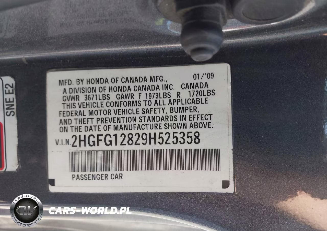 2009 Honda Civic Ex VIN:2HGFG12829H525358 - 9