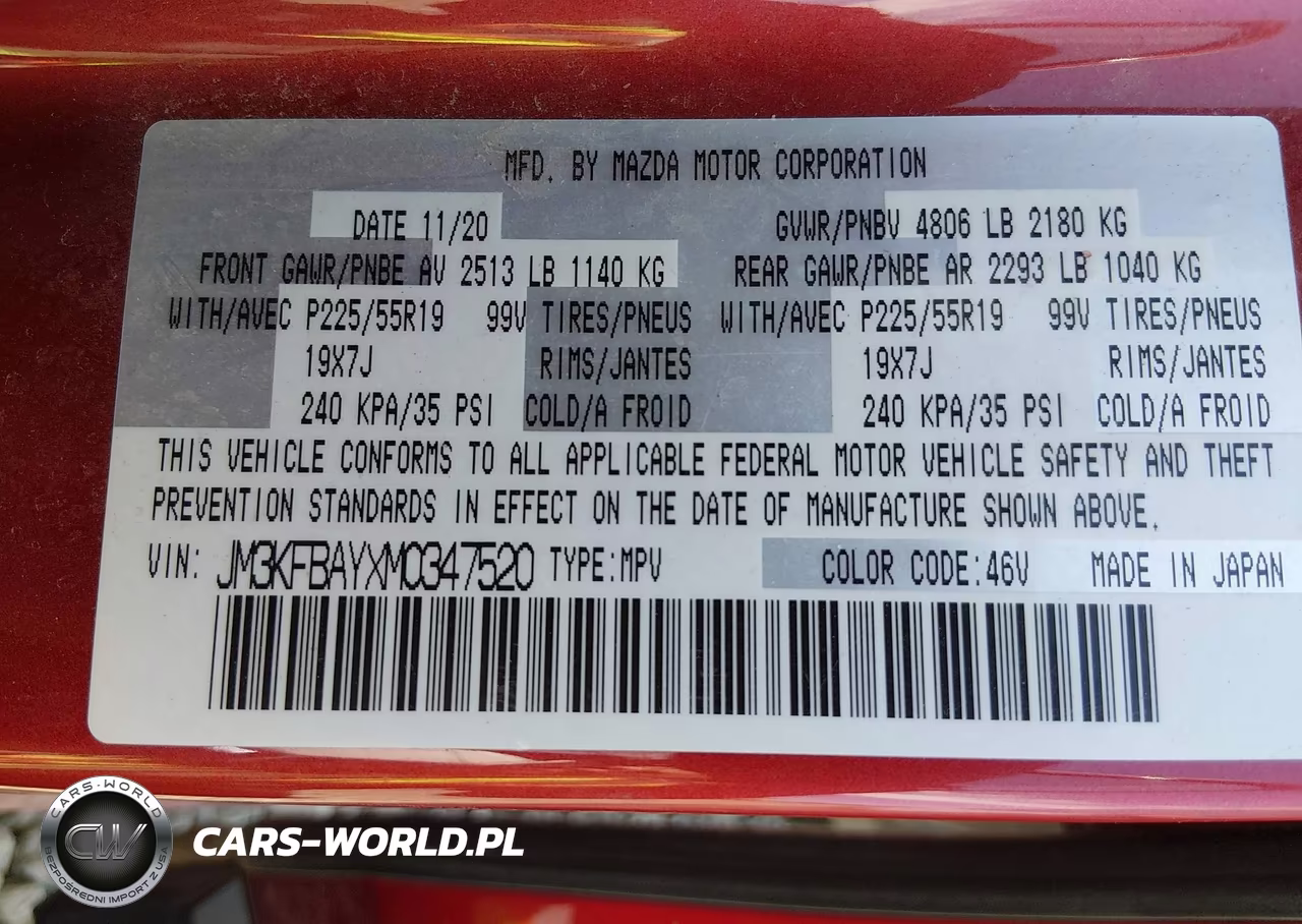 2021 Mazda Cx-5 Grand Touring Reserve VIN:JM3KFBAYXM0347520 - 9
