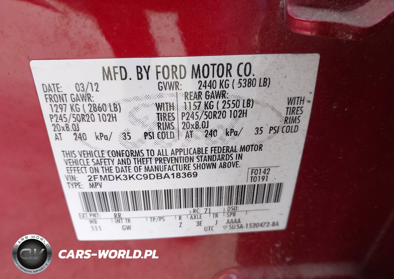 2013 Ford Edge Limited VIN:2FMDK3KC9DBA18369 - 9