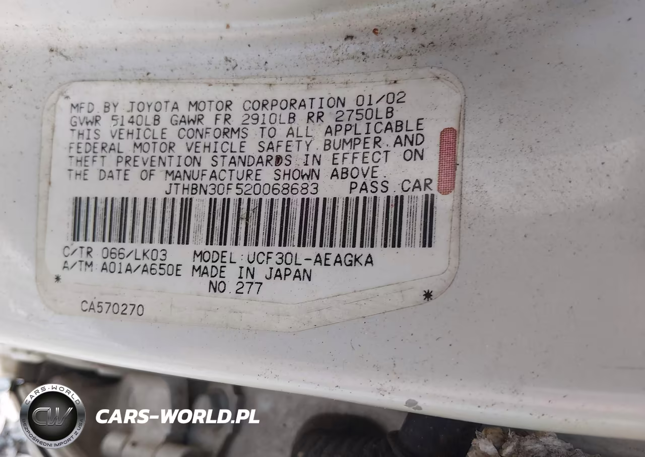 2002 Lexus Ls 430 VIN:JTHBN30F520068683 - 9