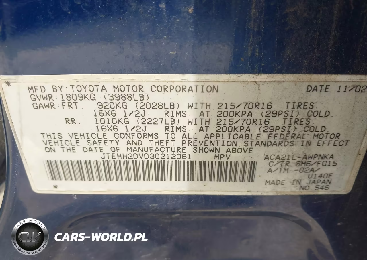 2003 Toyota Rav4 VIN:JTEHH20V030212061 - 9
