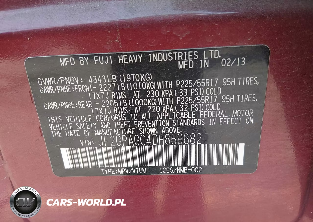 2013 Subaru Xv Crosstrek 2.0I Limited VIN:JF2GPAGC4DH859682 - 9