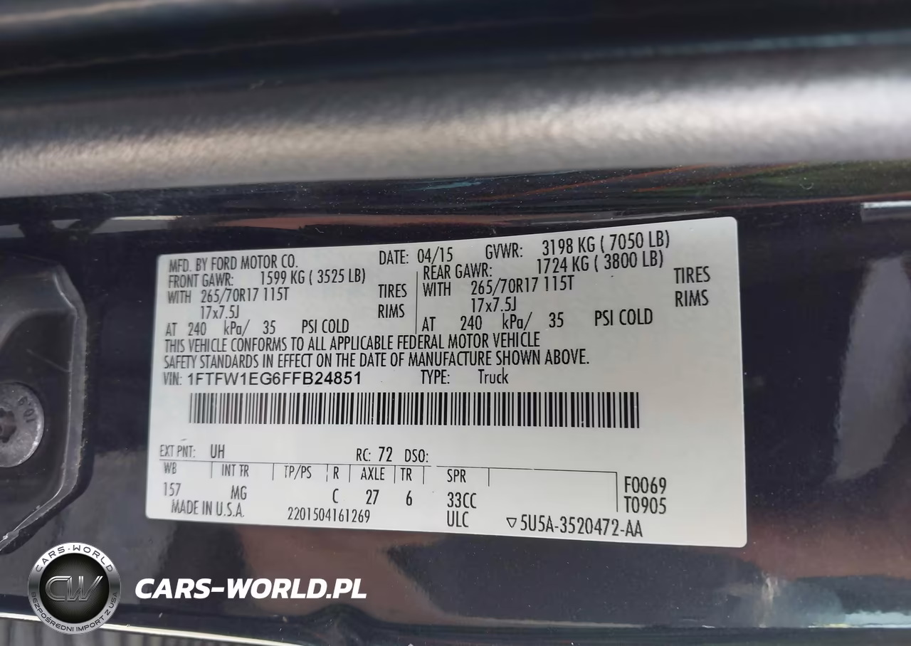 2015 Ford F-150 King Ranch-Lariat-Platinum-Xl-Xlt VIN:1FTFW1EG6FFB24851 - 9