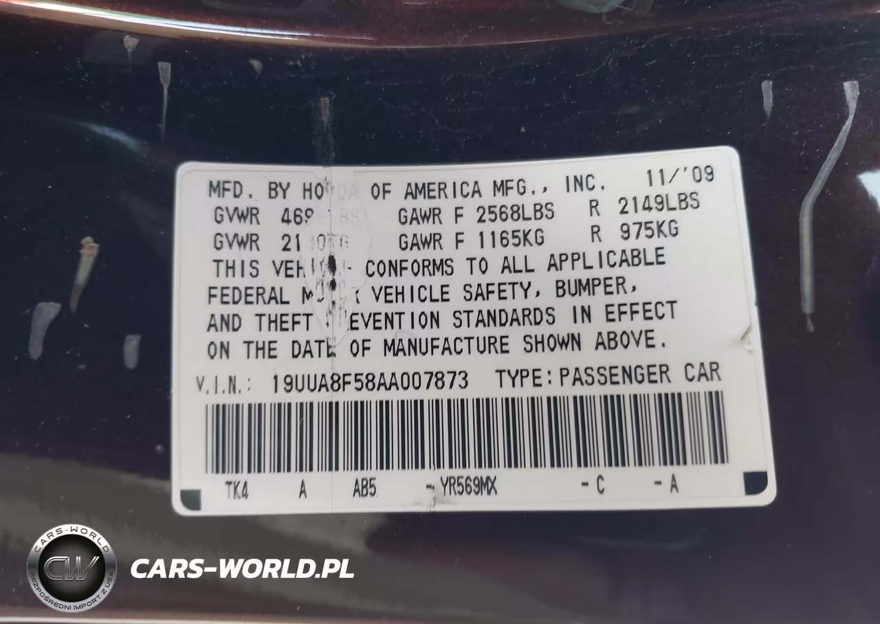 2010 Acura Tl 3.5 VIN:19UUA8F58AA007873 - 9