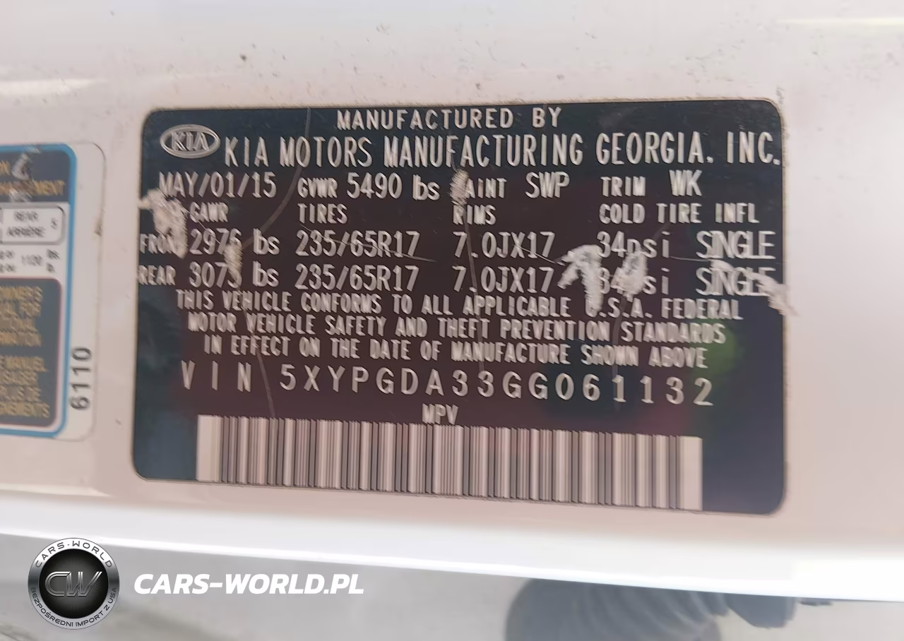 2016 Kia Sorento 2.4L Lx VIN:5XYPGDA33GG061132 - 9