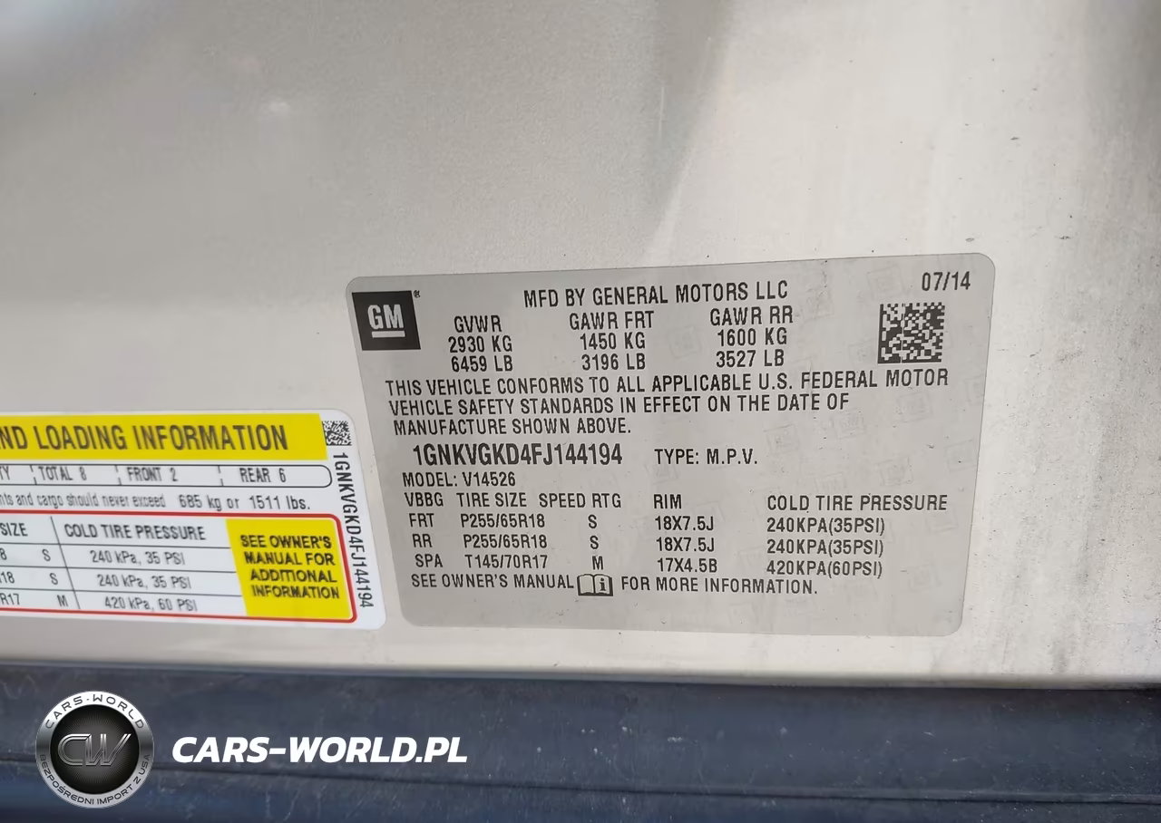 2015 Chevrolet Traverse 1Lt VIN:1GNKVGKD4FJ144194 - 9
