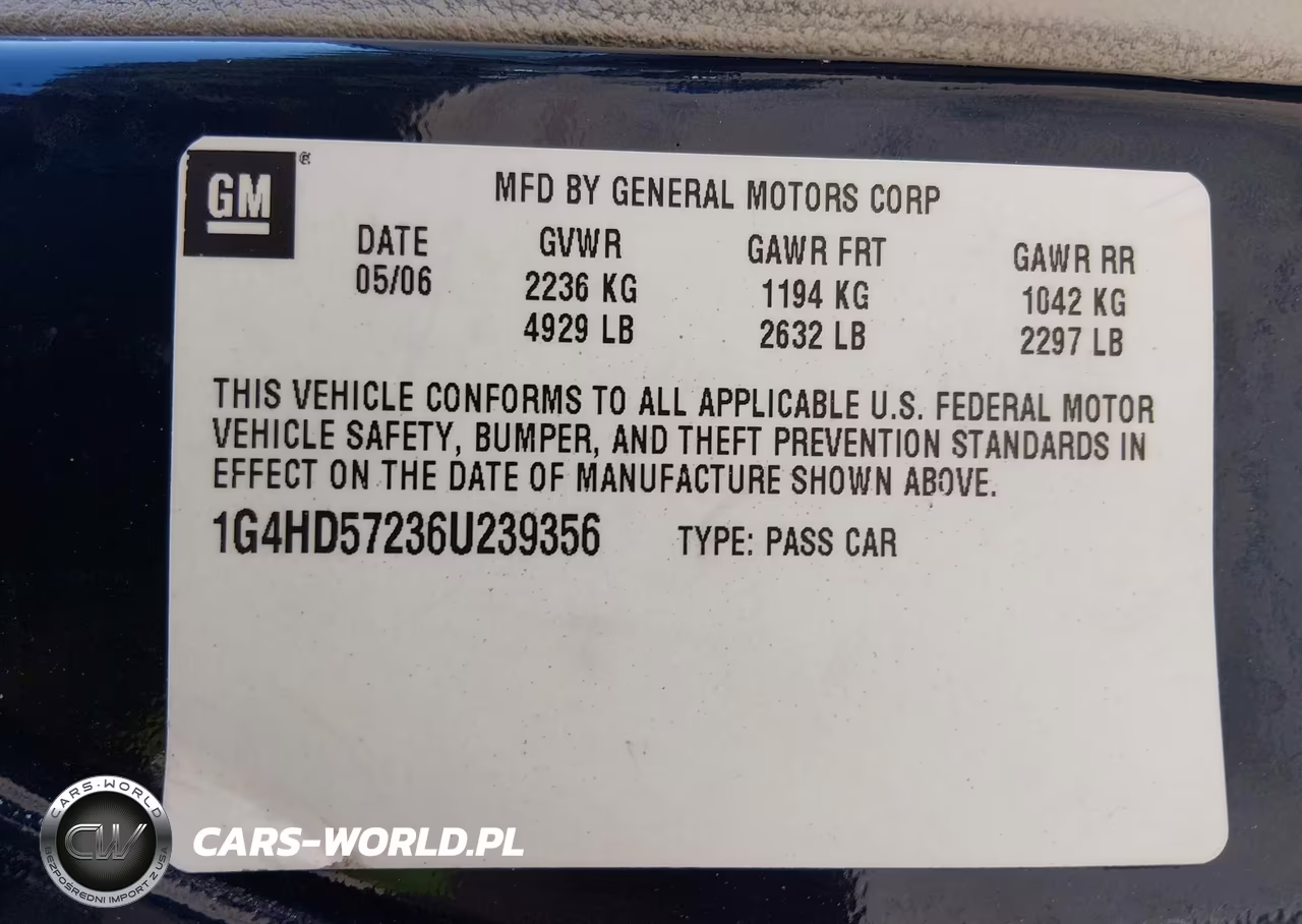 2006 Buick Lucerne Cxl VIN:1G4HD57236U239356 - 9