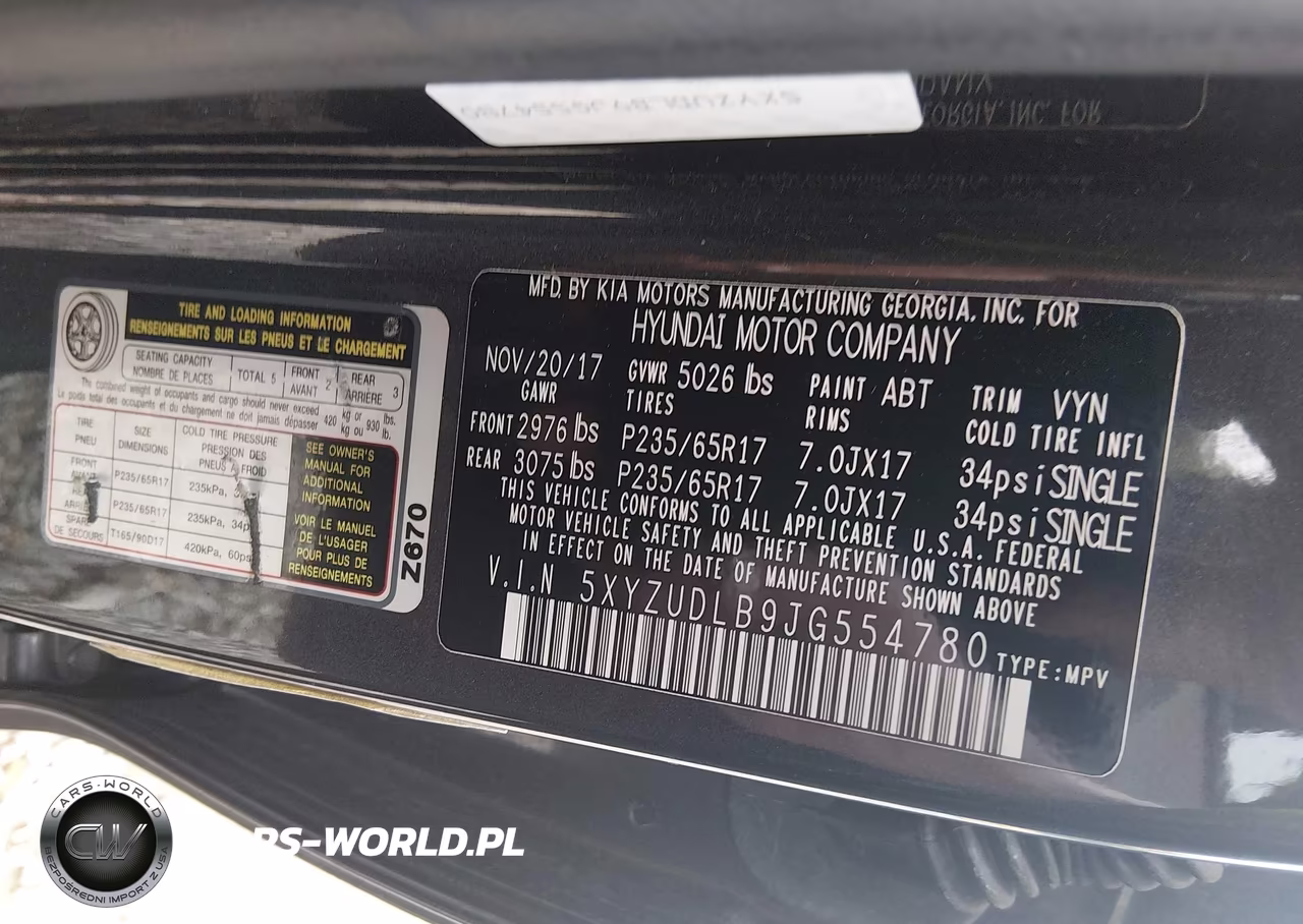 2018 Hyundai Santa Fe Sport 2.4L VIN:5XYZUDLB9JG554780 - 9