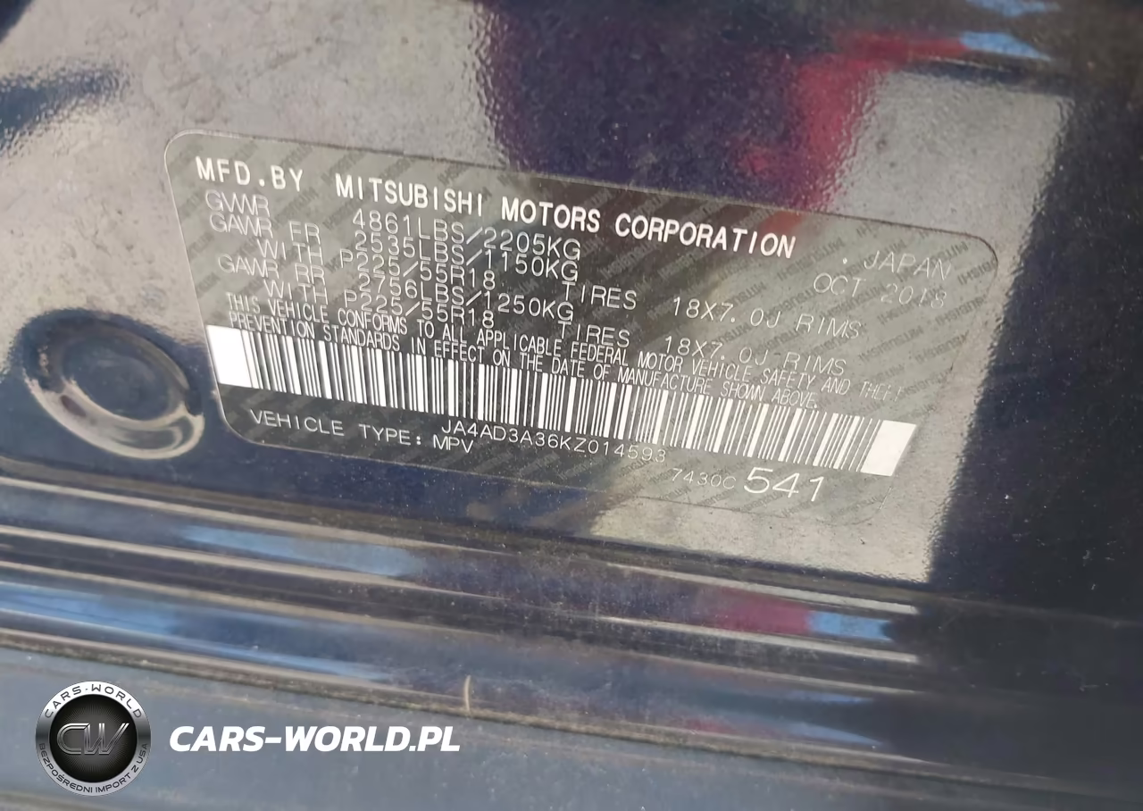 2019 Mitsubishi Outlander Sel VIN:JA4AD3A36KZ014593 - 9