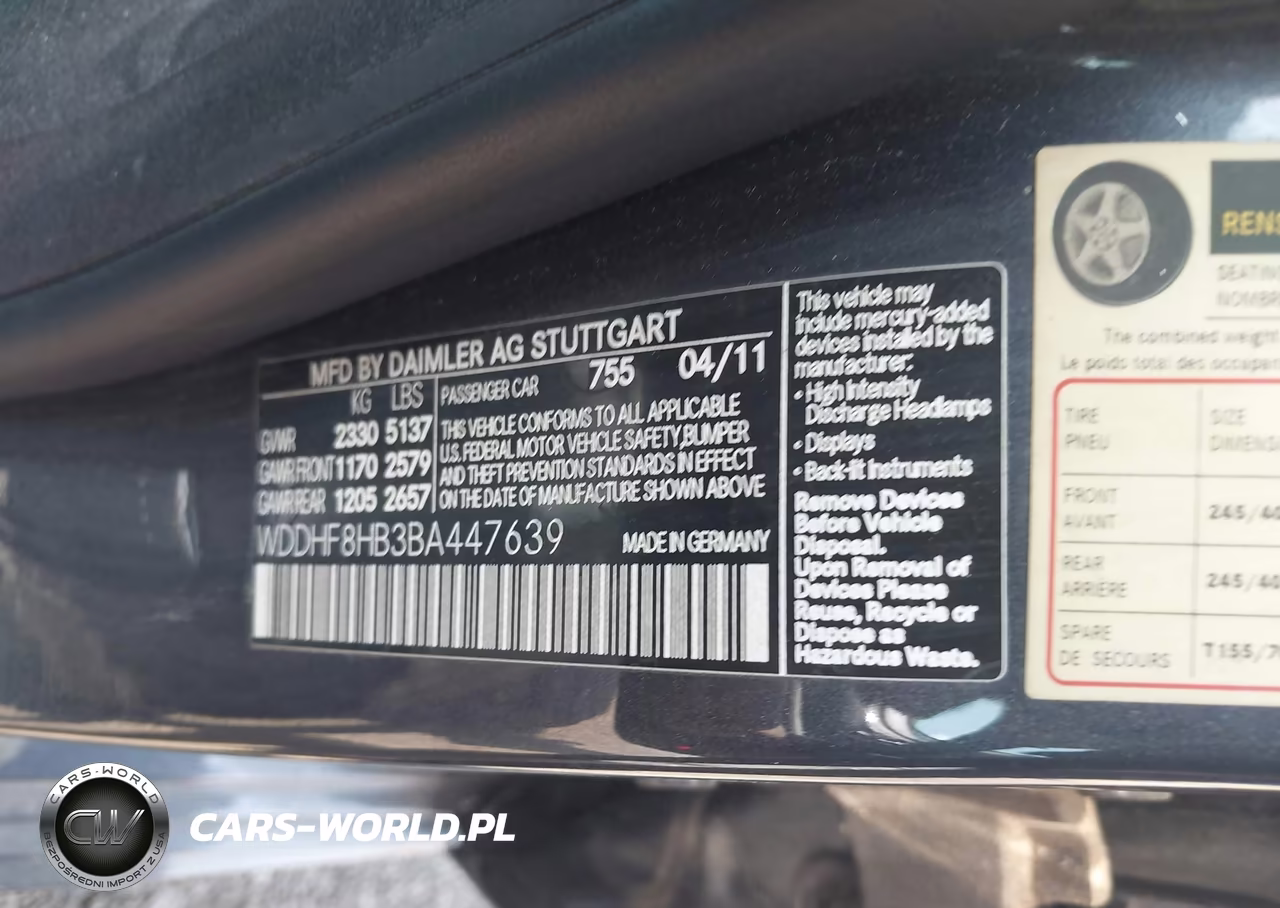 2011 Mercedes-Benz E 350 4Matic VIN:WDDHF8HB3BA447639 - 9