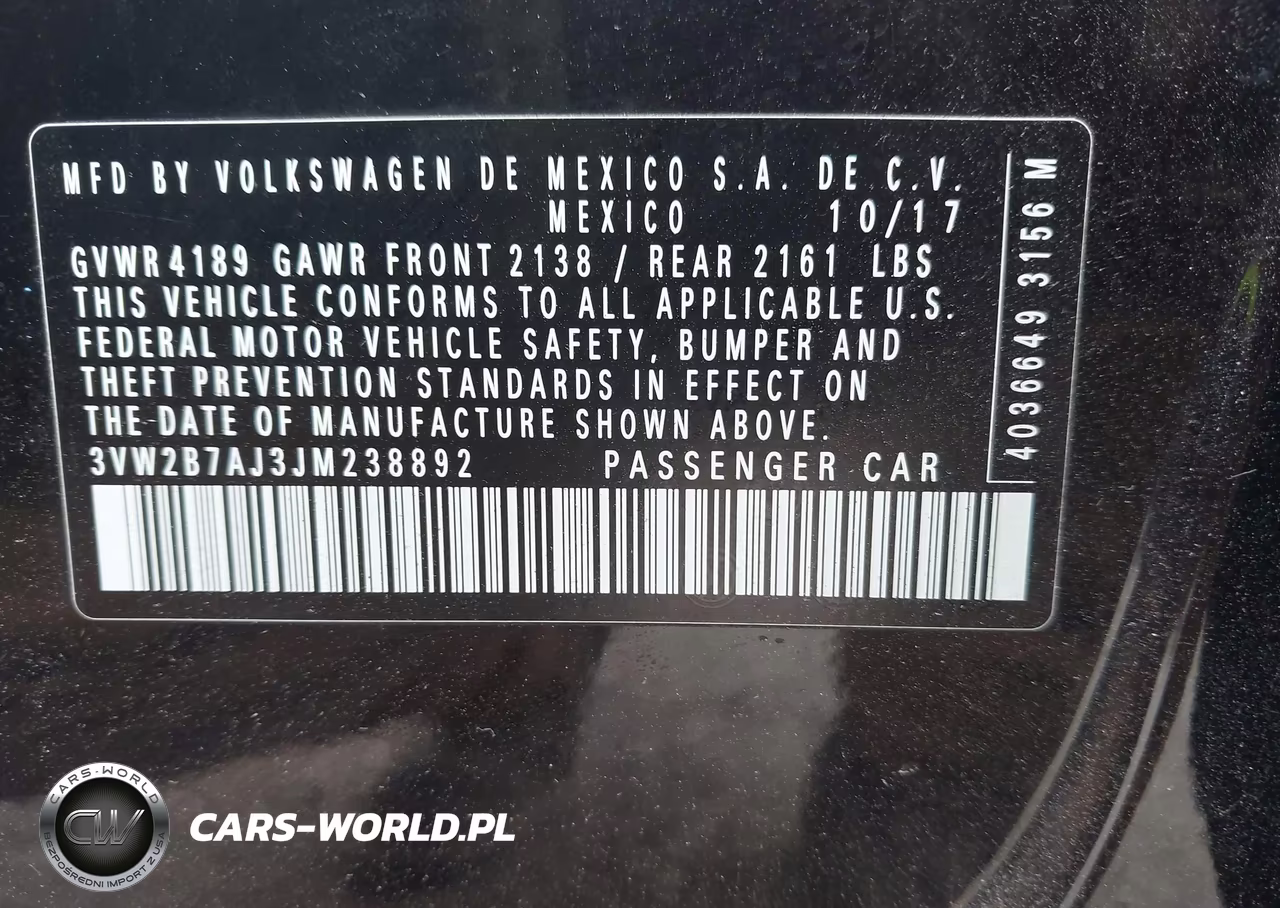 2018 Volkswagen Jetta 1.4T S VIN:3VW2B7AJ3JM238892 - 9