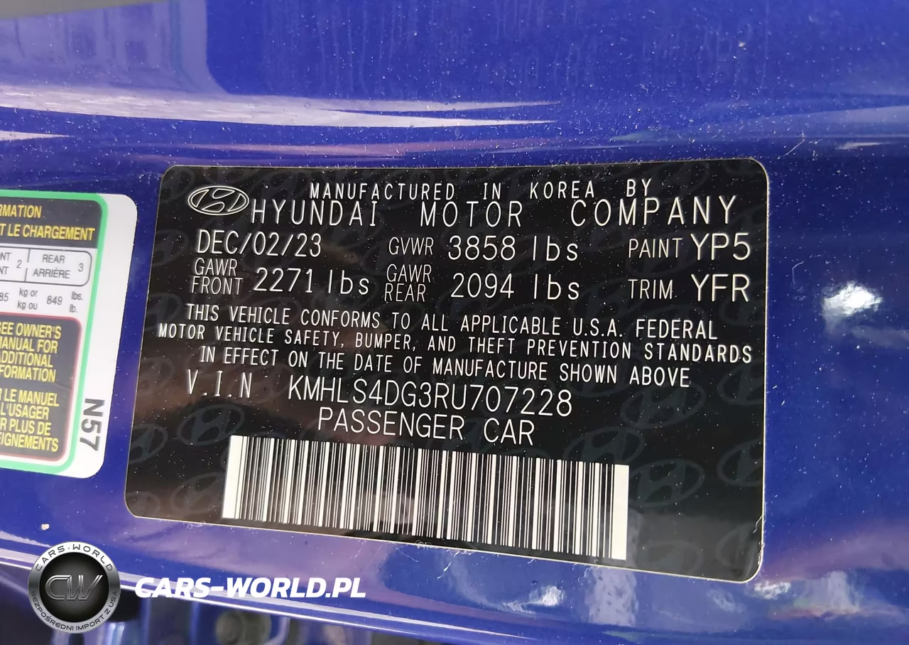 2024 Hyundai Elantra Sel VIN:KMHLS4DG3RU707228 - 9