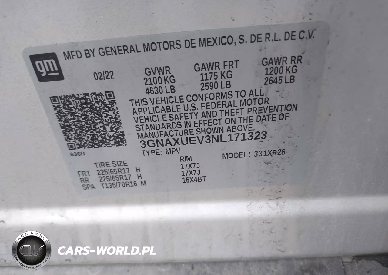 2022 Chevrolet Equinox Awd Lt VIN:3GNAXUEV3NL171323 - 9